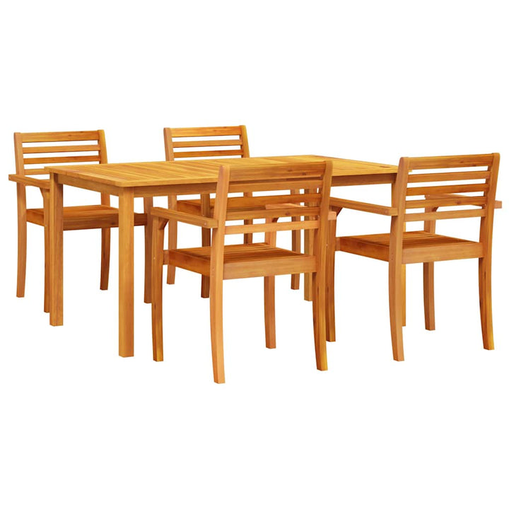 Have Spisebordssæt 5 pcs Brun Massivt akacietræ