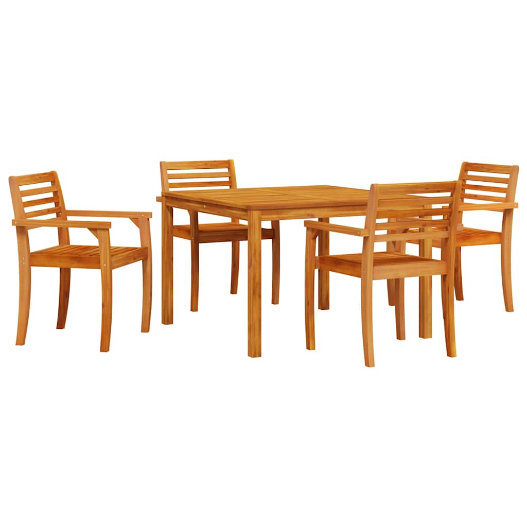 Have Spisebordssæt 5 pcs Brun Massivt akacietræ