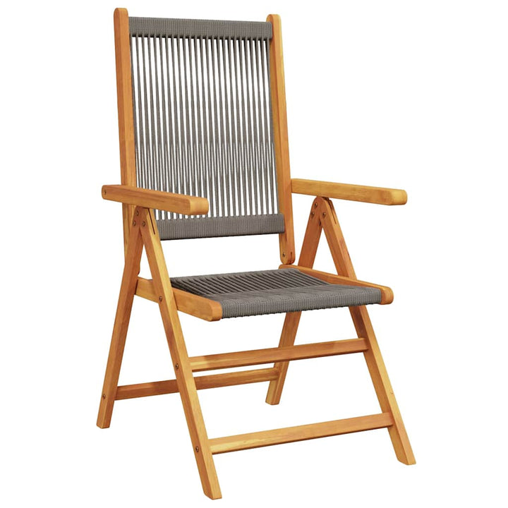 Have Spisebordssæt 5 pcs Grå Massiv akacietræ og poly rattan