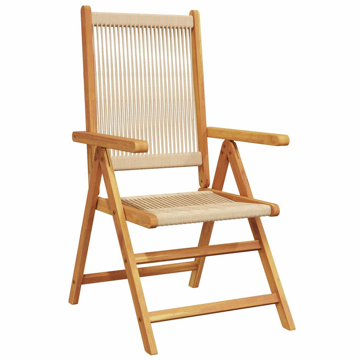 Have Spisebordssæt 5 pcs Beige Massiv akacietræ og poly rattan