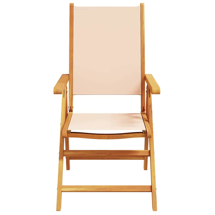 Have Spisebordssæt 5 pcs Beige Massivt akacietræ