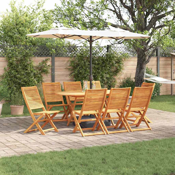 Have Spisebordssæt 9 pcs Brun Massivt akacietræ