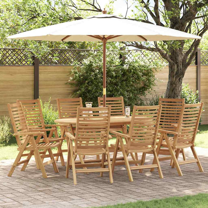 Have Stol 8 pcs Brun 52 x 64.5 x 108 cm Massivt teaktræ