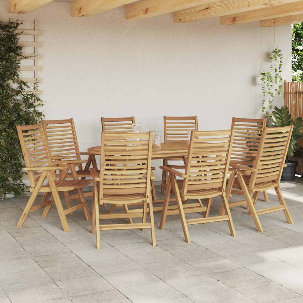 Have Stol 8 pcs Brun 52 x 64.5 x 108 cm Massivt teaktræ