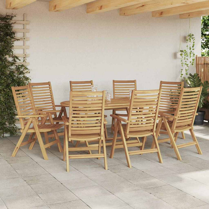 Have Stol 8 pcs Brun 52 x 64.5 x 108 cm Massivt teaktræ