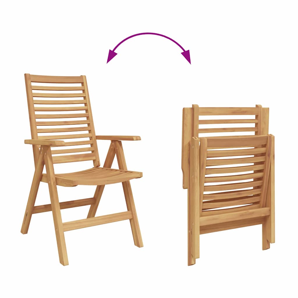 Have Stol 8 pcs Brun 52 x 64.5 x 108 cm Massivt teaktræ