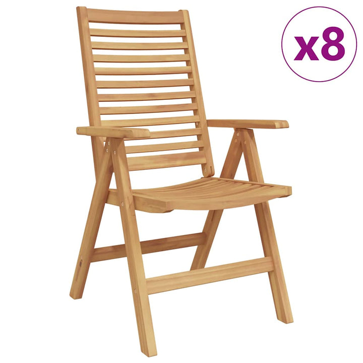 Have Stol 8 pcs Brun 52 x 64.5 x 108 cm Massivt teaktræ