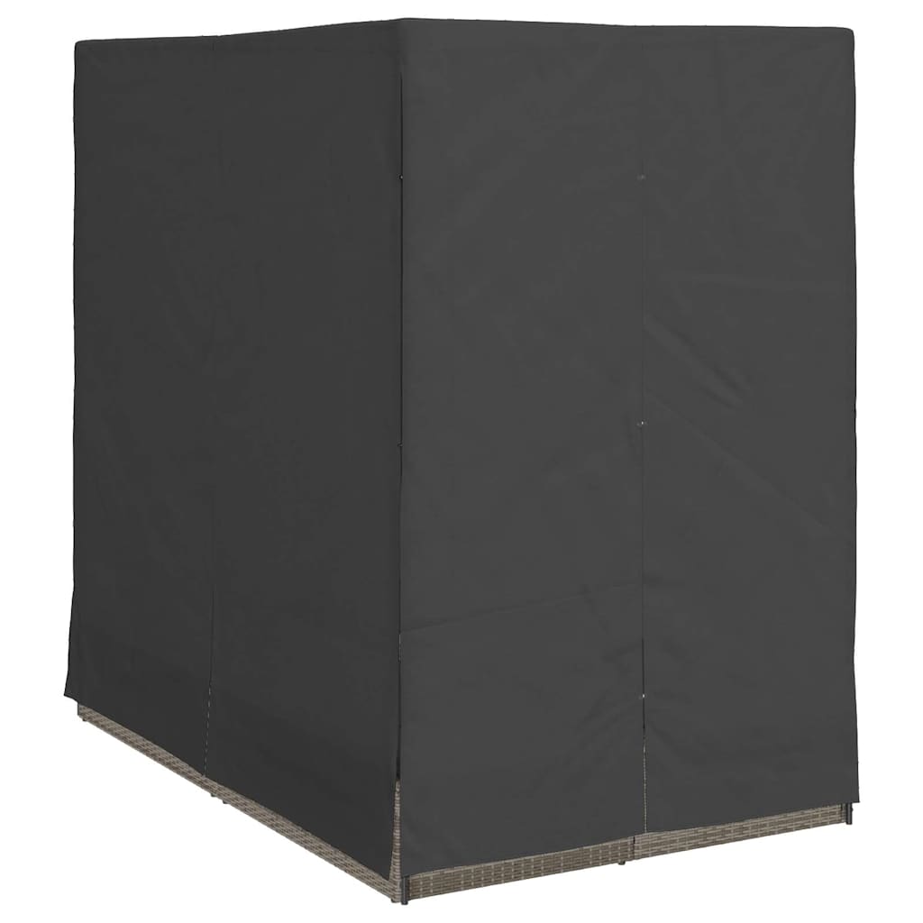 Dobbelt Solseng med Tag Grå 205 x 129 x 200 cm PE rattan