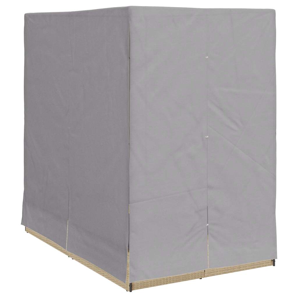 Dobbelt Solseng med Tag Beige 205 x 129 x 200 cm PE rattan