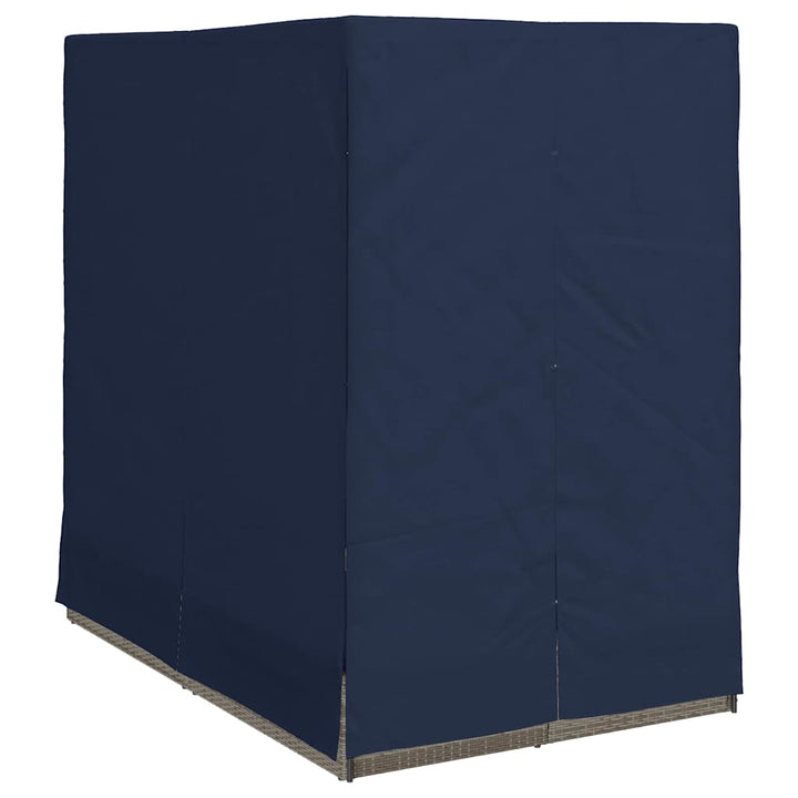 Dobbelt Solseng med Tag Grå 205 x 129 x 200 cm PE rattan