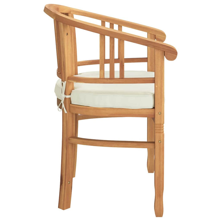 Havestole 2 pcs Brun 63 x 58 x 89 cm Massivt teaktræ