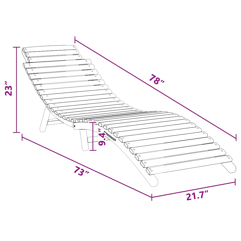 Solstol Brun 184 x 55 x 59 cm Massiv Teaktræ