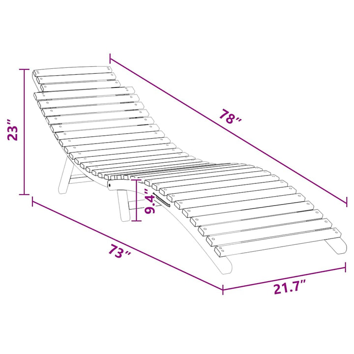 Solstol Brun 184 x 55 x 59 cm Massiv Teaktræ