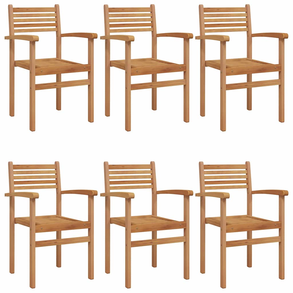 Have stapelstole 6 pcs Brun 55.5 x 55.5 x 90 cm Massivt teaktræ