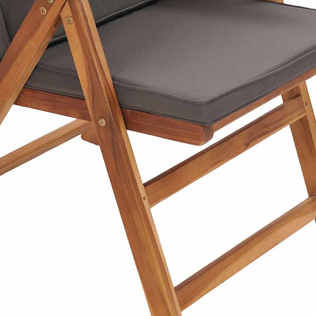 Have Stol med pude 4 pcs Brun 57 x 71.5 x 104cm Massivt teaktræ