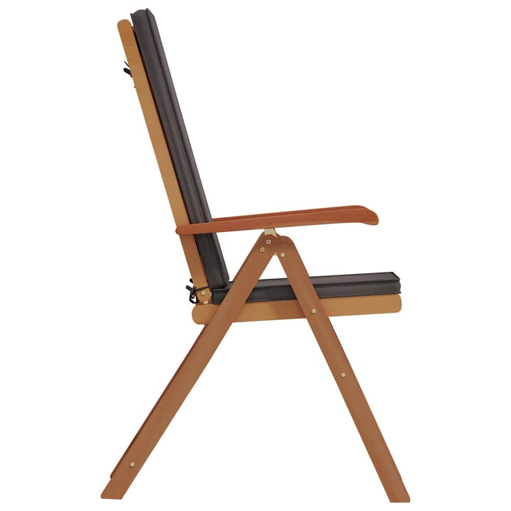 Have Stol med pude 4 pcs Brun 57 x 71.5 x 104cm Massivt teaktræ