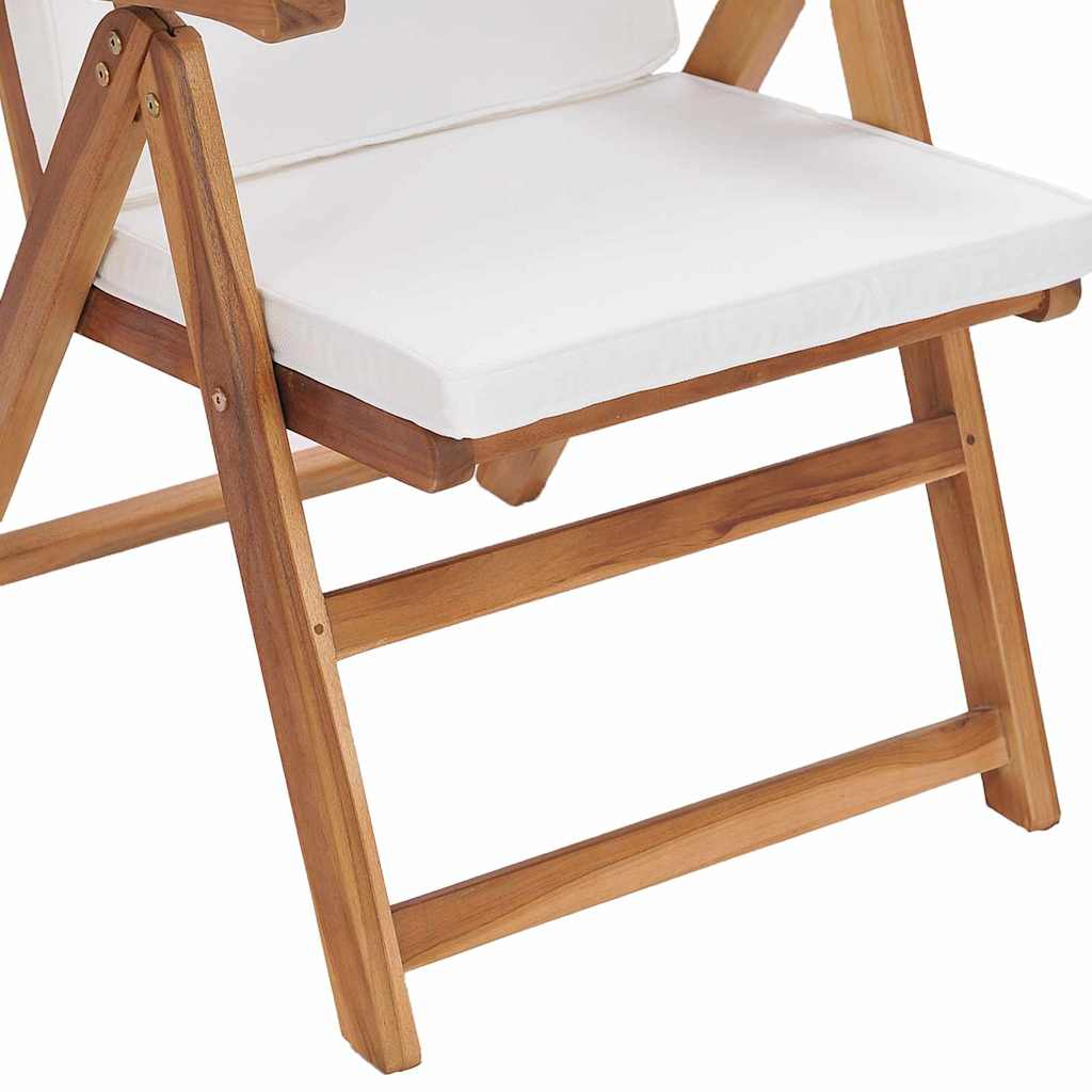 Have Stol med pude 4 pcs Brun 57 x 71.5 x 104cm Massivt teaktræ