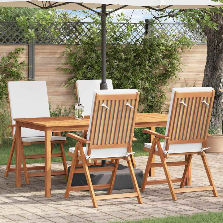 Have Stol med pude 4 pcs Brun 57 x 71.5 x 104cm Massivt teaktræ