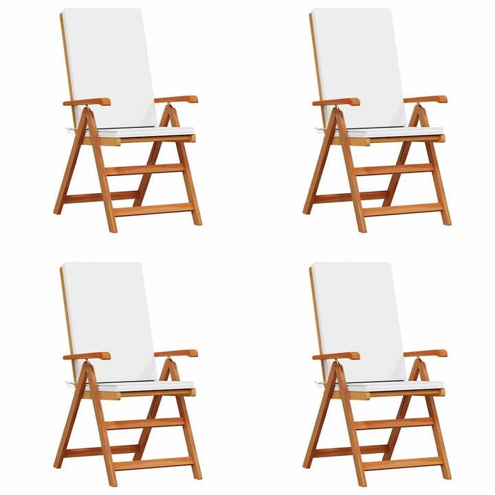 Have Stol med pude 4 pcs Brun 57 x 71.5 x 104cm Massivt teaktræ