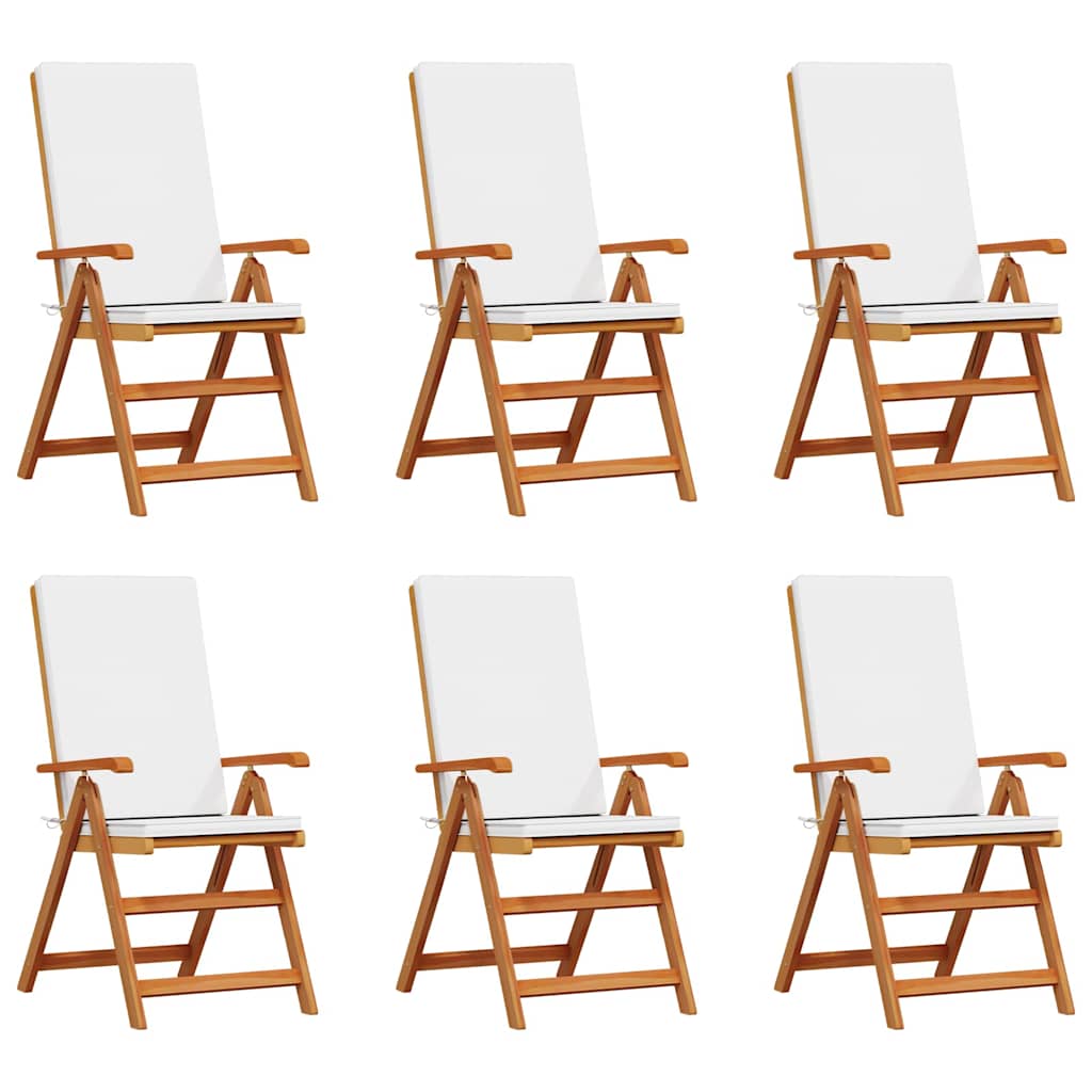 Have Stol med pude 6 pcs Brun 57 x 71.5 x 104cm Massivt teaktræ