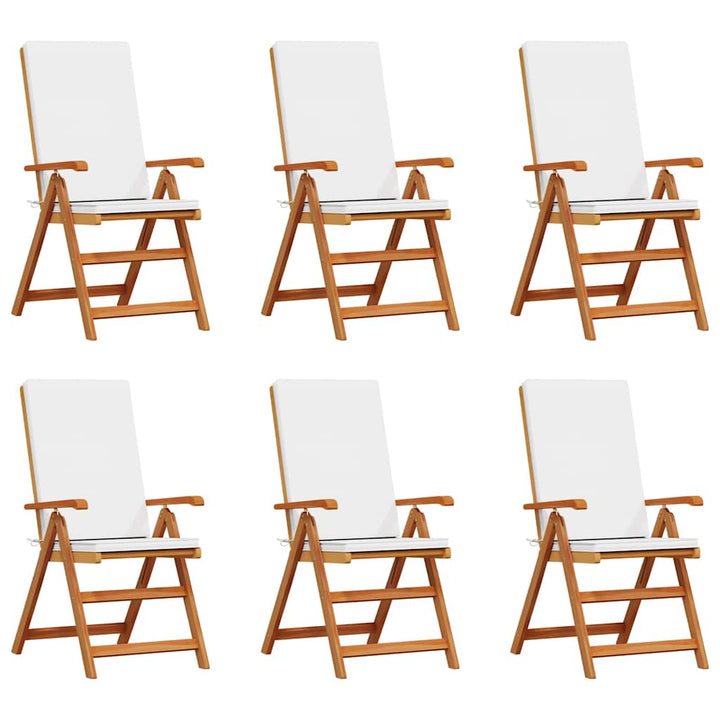 Have Stol med pude 6 pcs Brun 57 x 71.5 x 104cm Massivt teaktræ