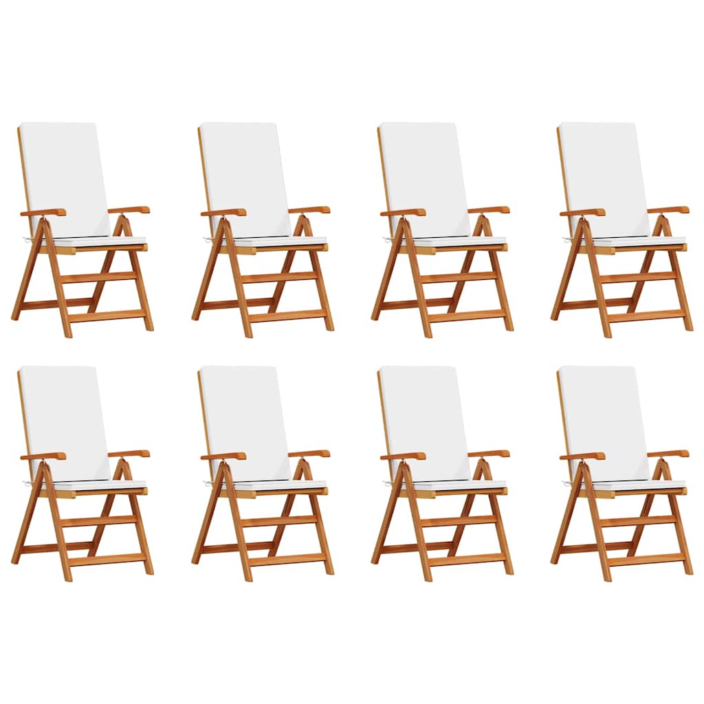 Have Stol med pude 8 pcs Brun 57 x 71.5 x 104cm Massivt teaktræ