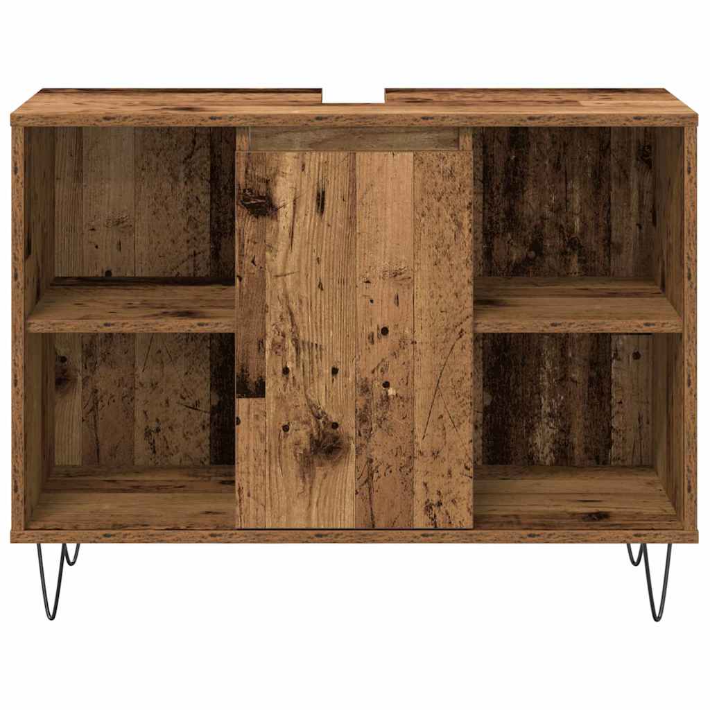 Badeværelsesmøbel Sæt 3 pcs Gammelt træ 30 x 30 x 180 cm