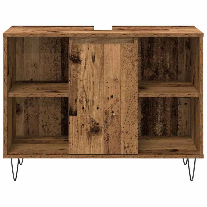 Badeværelsesmøbel Sæt 3 pcs Gammelt træ 30 x 30 x 180 cm