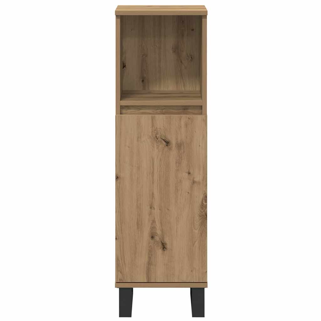 Badeværelsesmøbel sæt med dør 3 pcs Brun 30 x 30 x 180 cm