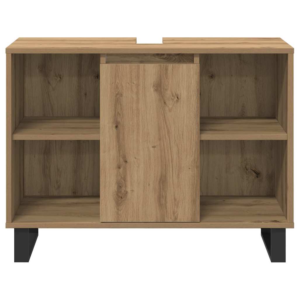 Badeværelsesmøbel sæt med dør 3 pcs Brun 30 x 30 x 180 cm