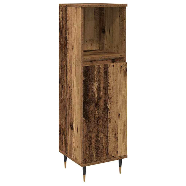 Møbel Sæt til Badeværelse 3 pcs Gammelt træ 30 x 30 x 180 cm