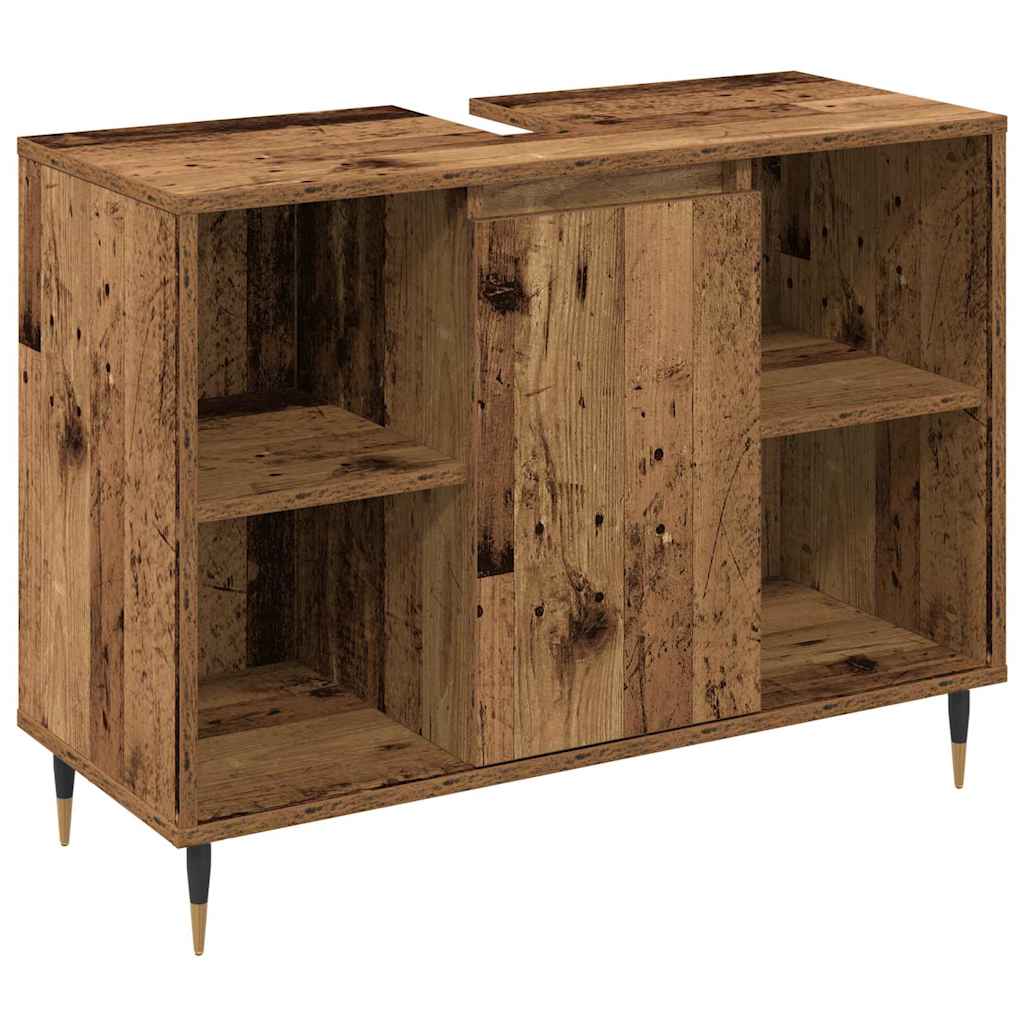 Møbel Sæt til Badeværelse 3 pcs Gammelt træ 30 x 30 x 180 cm
