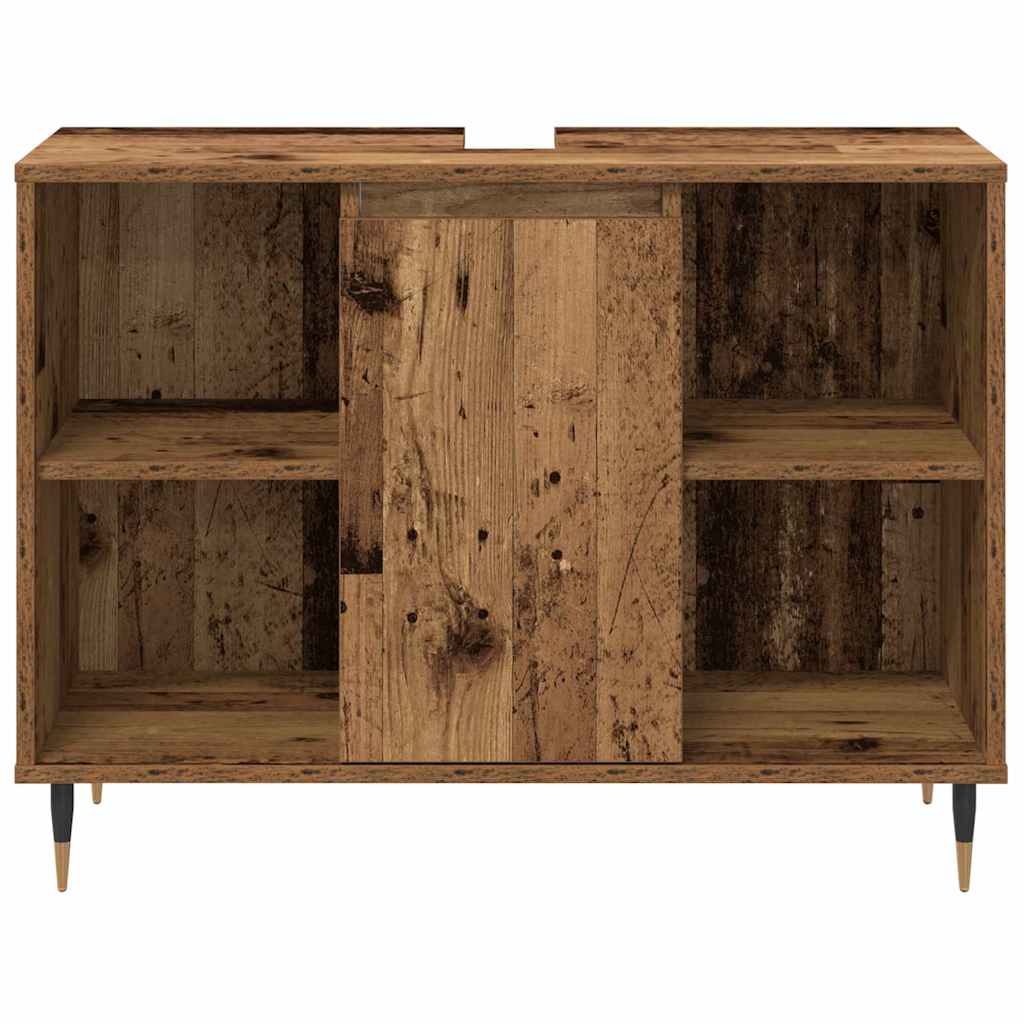 Møbel Sæt til Badeværelse 3 pcs Gammelt træ 30 x 30 x 180 cm