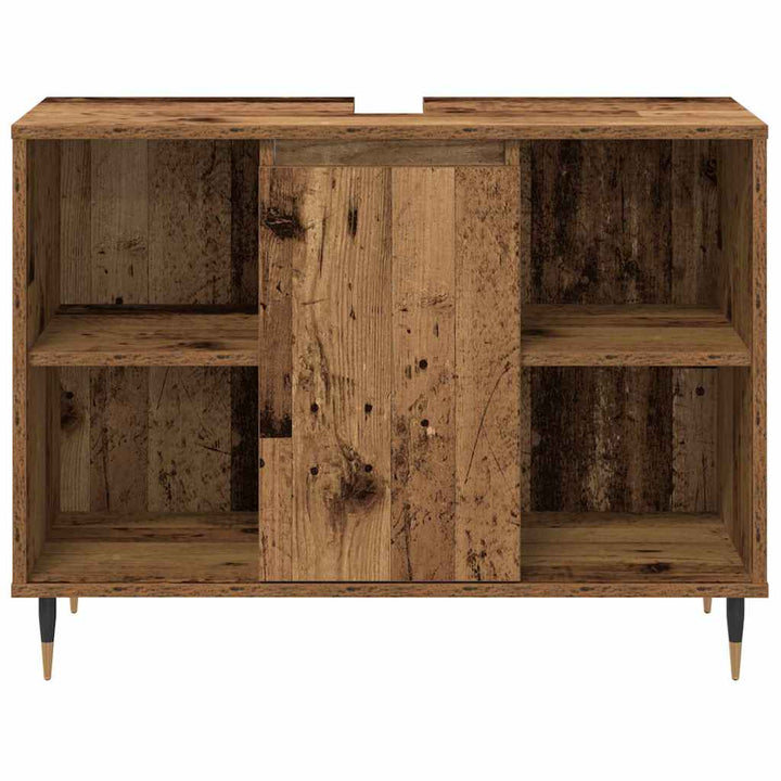 Møbel Sæt til Badeværelse 3 pcs Gammelt træ 30 x 30 x 180 cm