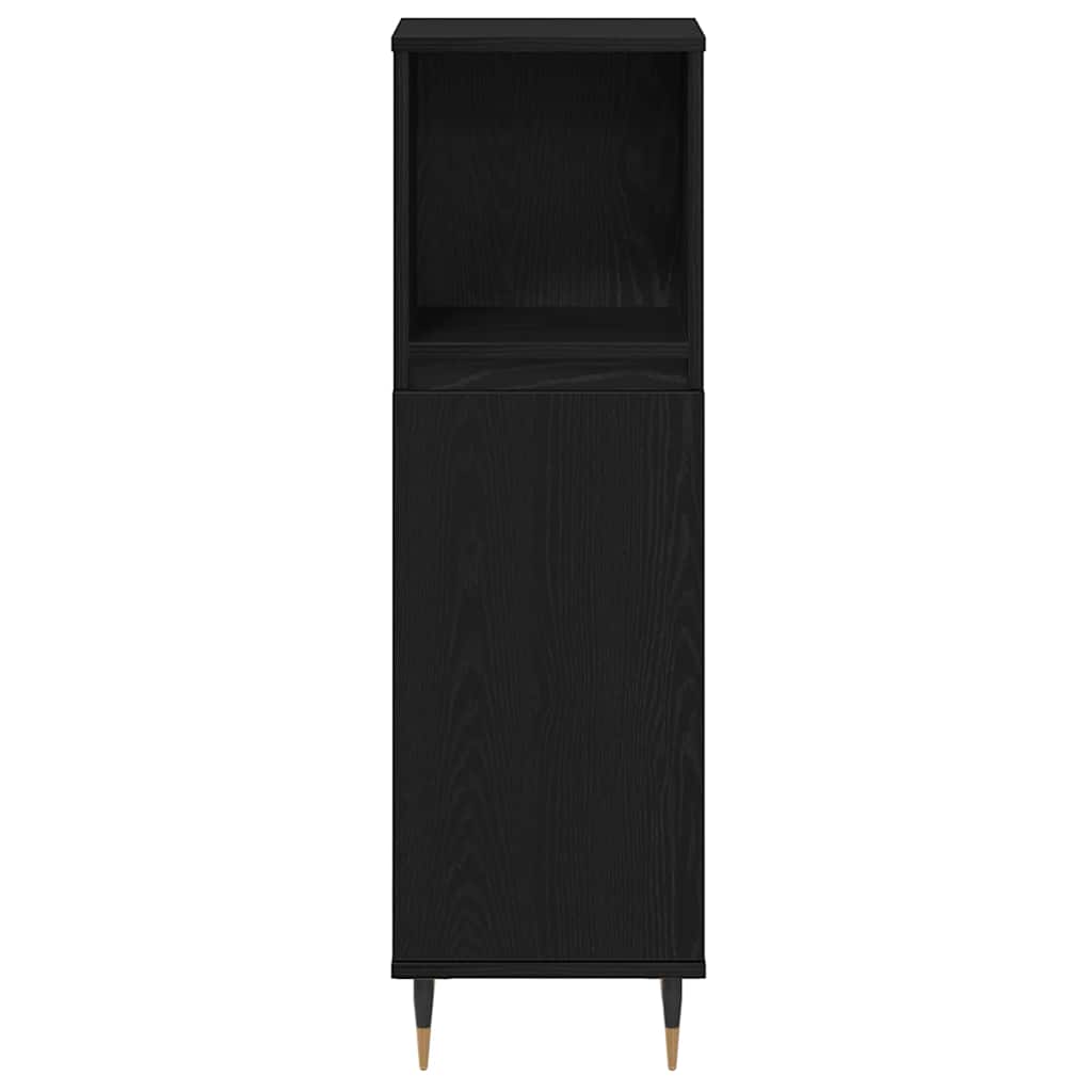 Møbel Sæt til Badeværelse Andet 3 pcs Sort eg 30 x 30 x 180 cm