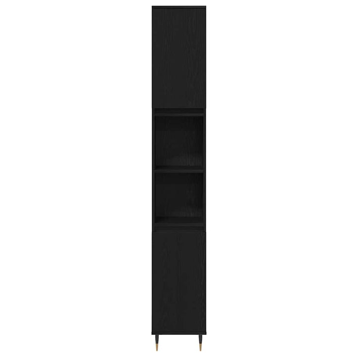 Møbel Sæt til Badeværelse Andet 3 pcs Sort eg 30 x 30 x 180 cm