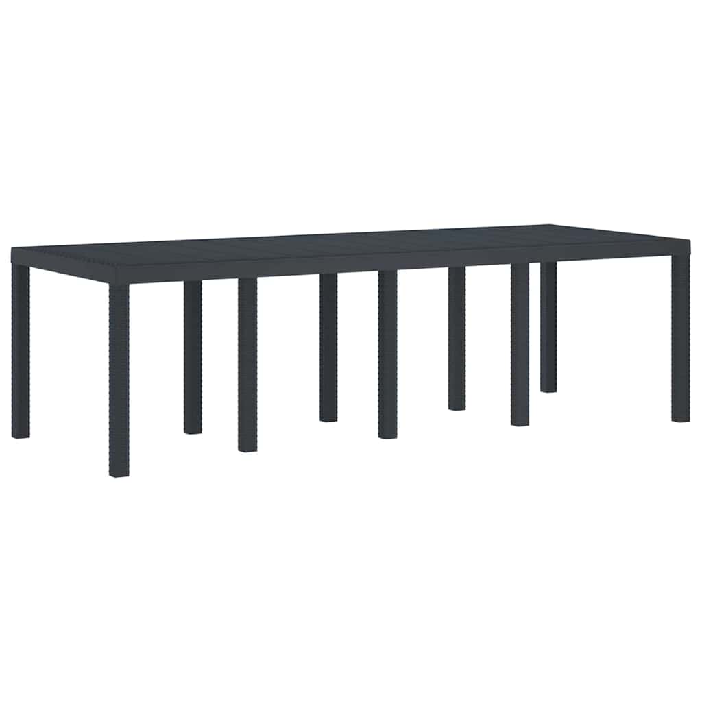 Havemøbel Bord Antracit 250 x 100 x 73 cm polyrattan