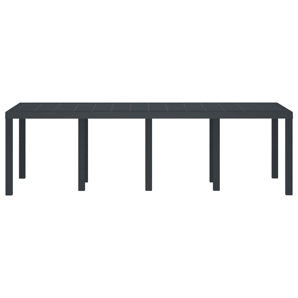 Havemøbel Bord Antracit 250 x 100 x 73 cm polyrattan