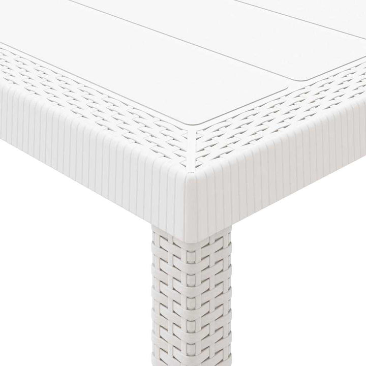 Havemøbel Bord Hvid 250 x 100 x 73 cm polyrattan
