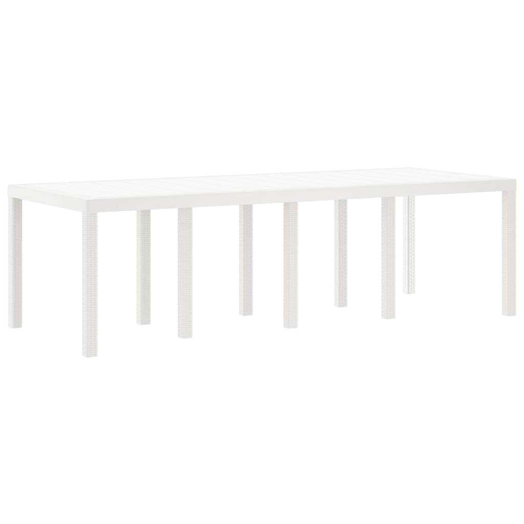 Havemøbel Bord Hvid 250 x 100 x 73 cm polyrattan