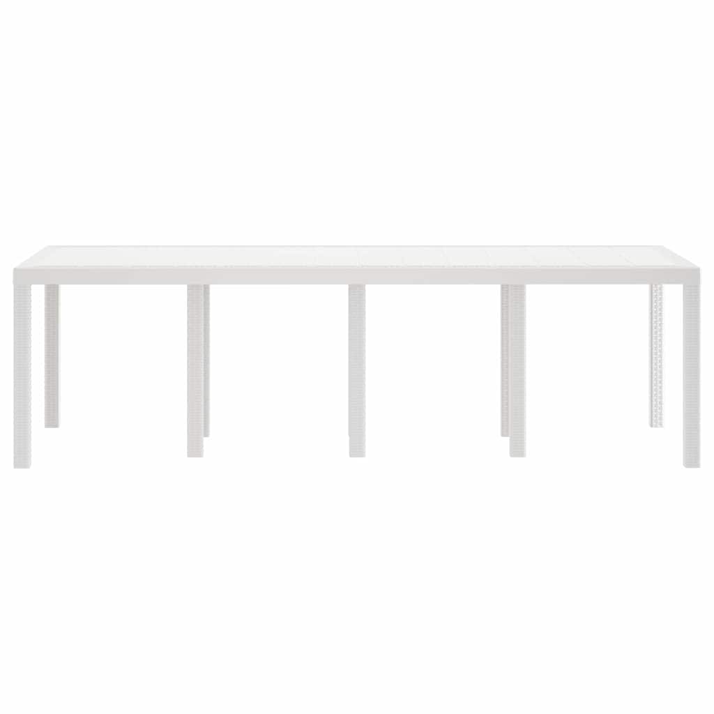 Havemøbel Bord Hvid 250 x 100 x 73 cm polyrattan