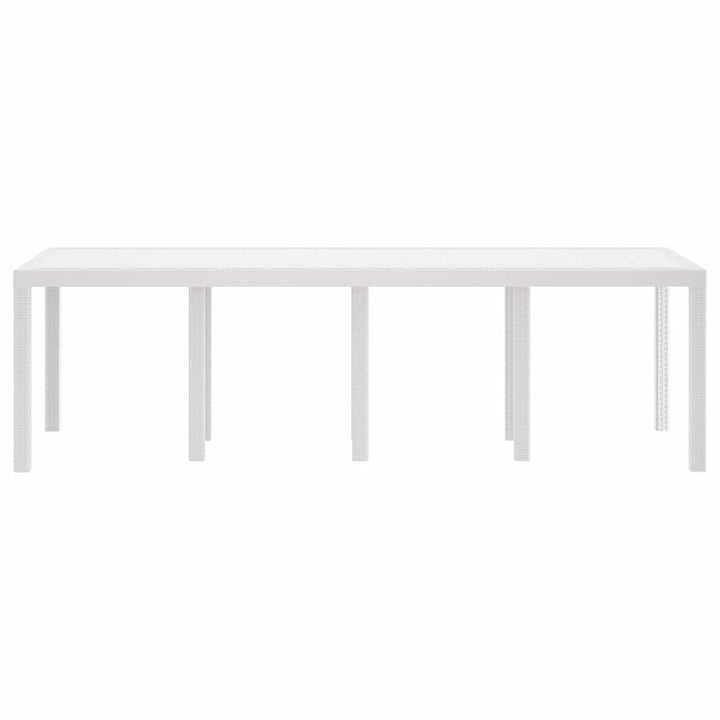Havemøbel Bord Hvid 250 x 100 x 73 cm polyrattan