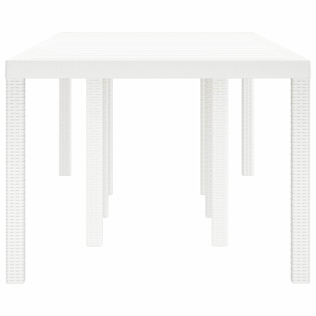 Havemøbel Bord Hvid 250 x 100 x 73 cm polyrattan