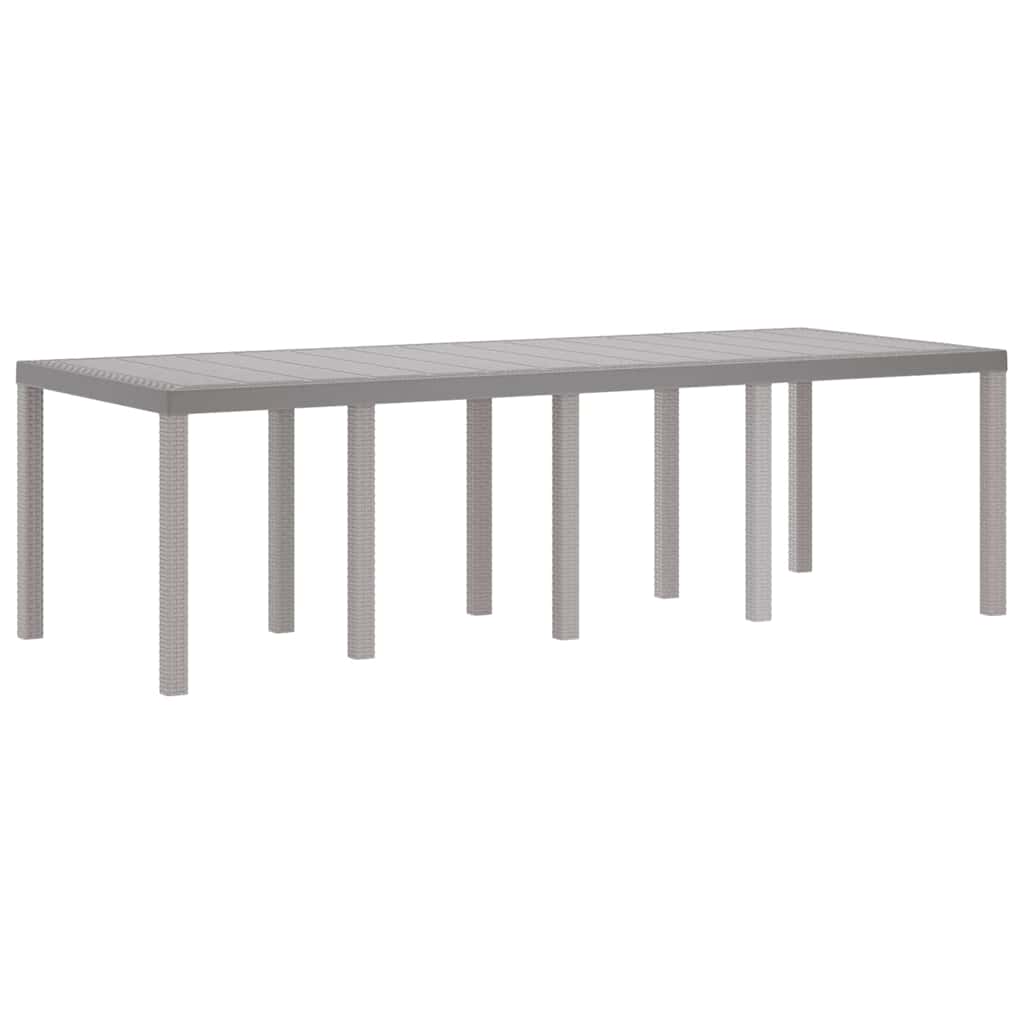 Havemøbel Bord Lysegrå 250 x 100 x 73 cm polyrattan