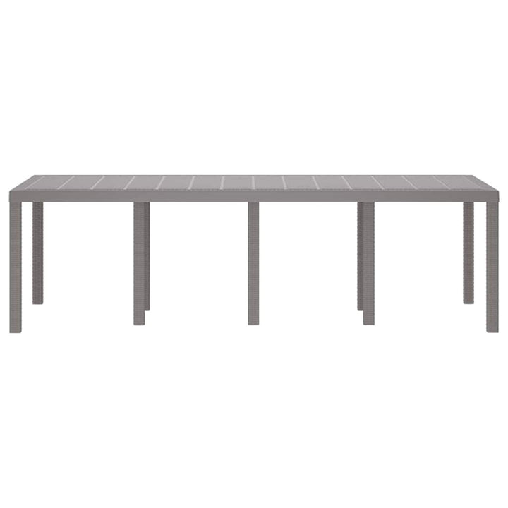 Havemøbel Bord Lysegrå 250 x 100 x 73 cm polyrattan
