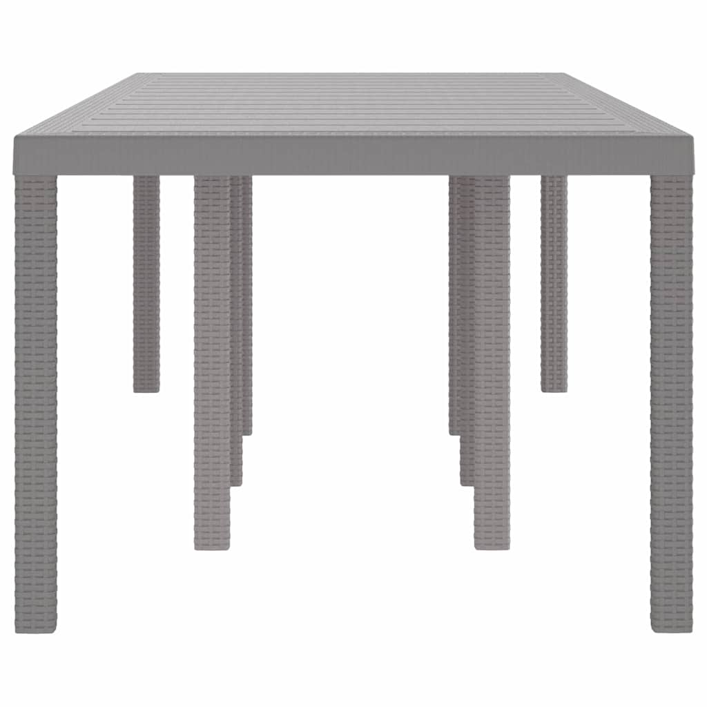 Havemøbel Bord Lysegrå 250 x 100 x 73 cm polyrattan