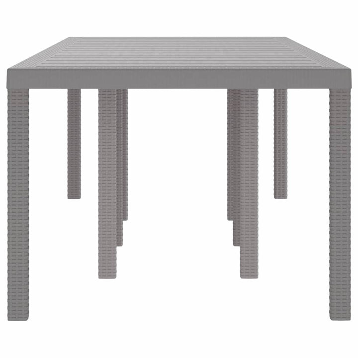 Havemøbel Bord Lysegrå 250 x 100 x 73 cm polyrattan