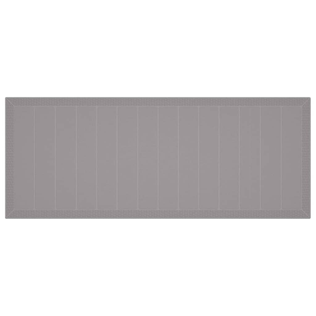 Havemøbel Bord Lysegrå 250 x 100 x 73 cm polyrattan