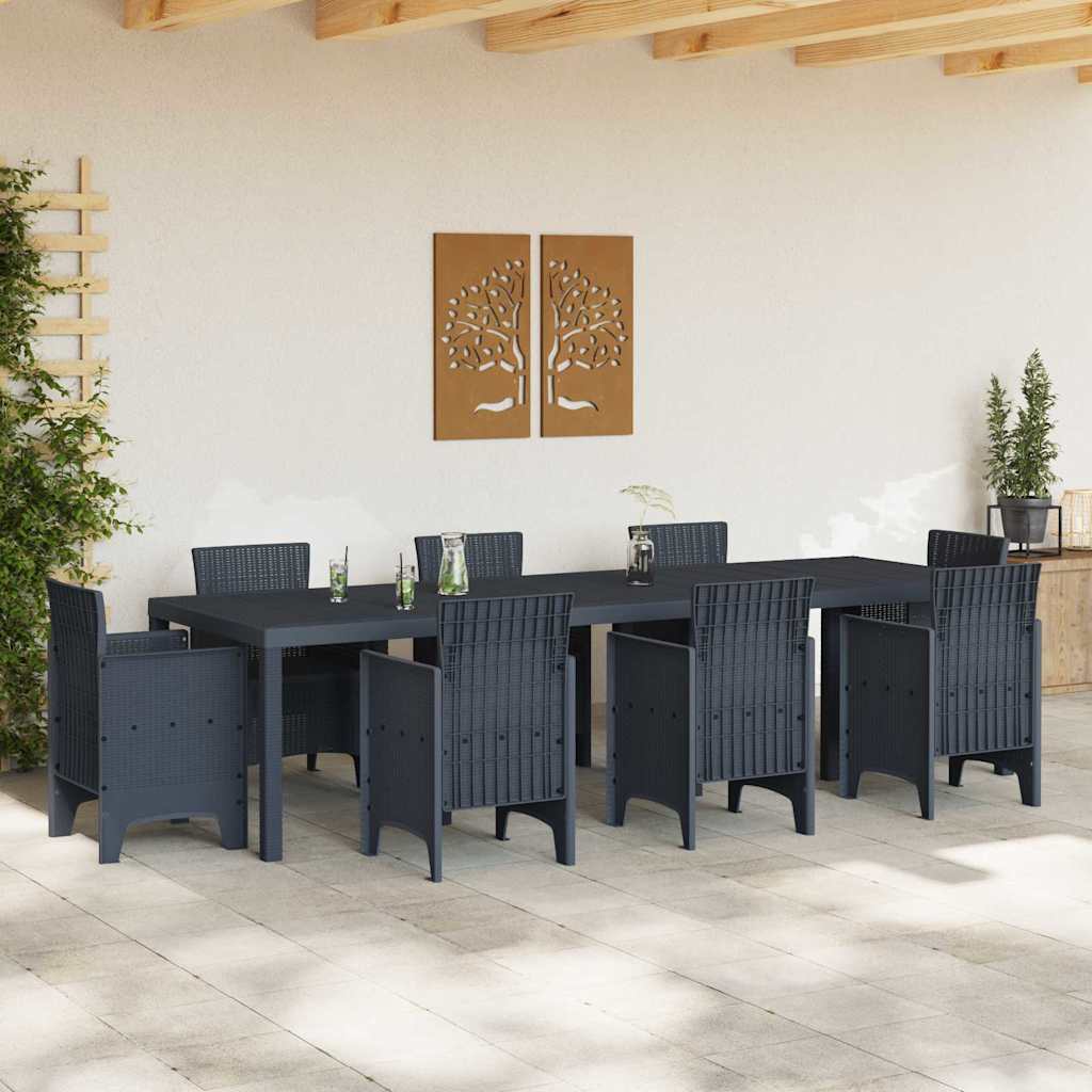 Havemøbel Bord Antracit 300 x 100 x 73 cm polyrattan