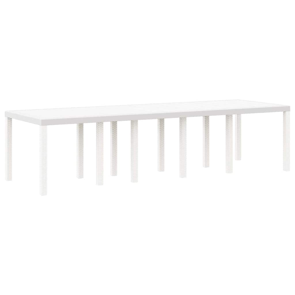 Havemøbel Bord Hvid 300 x 100 x 73 cm polyrattan